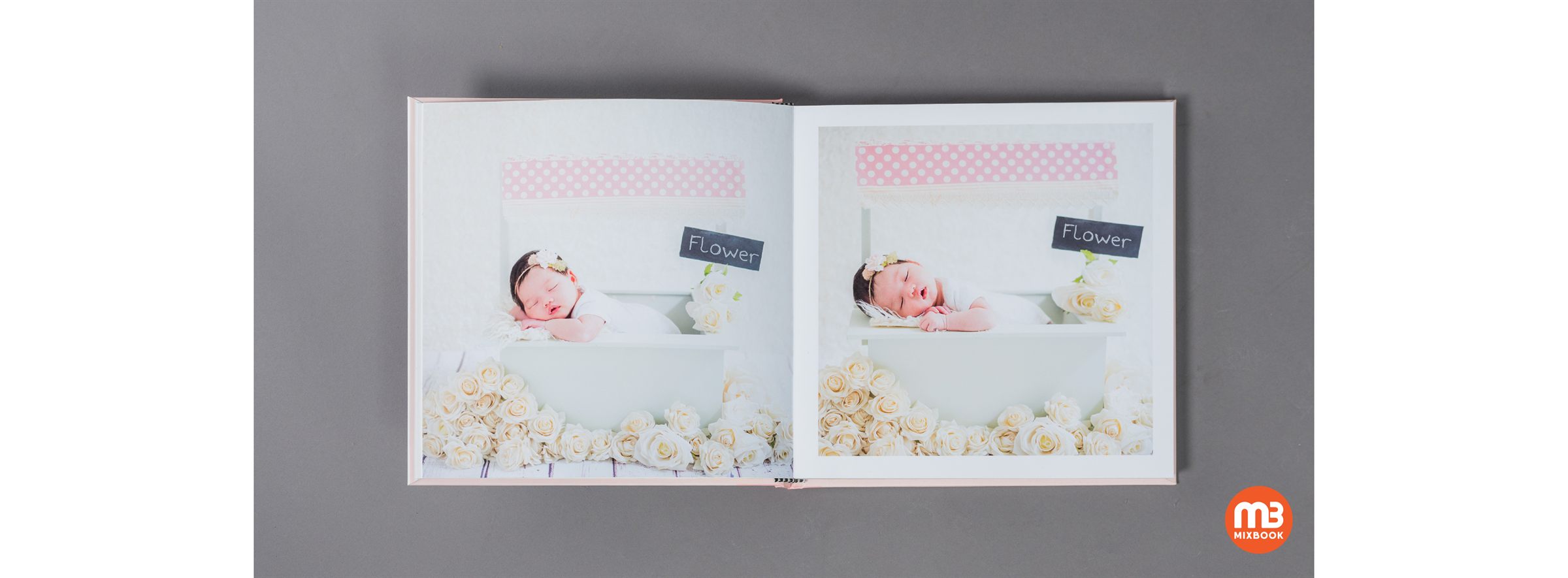Photobook mở phẳng liền trang